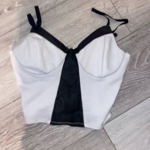 faux leather crop top